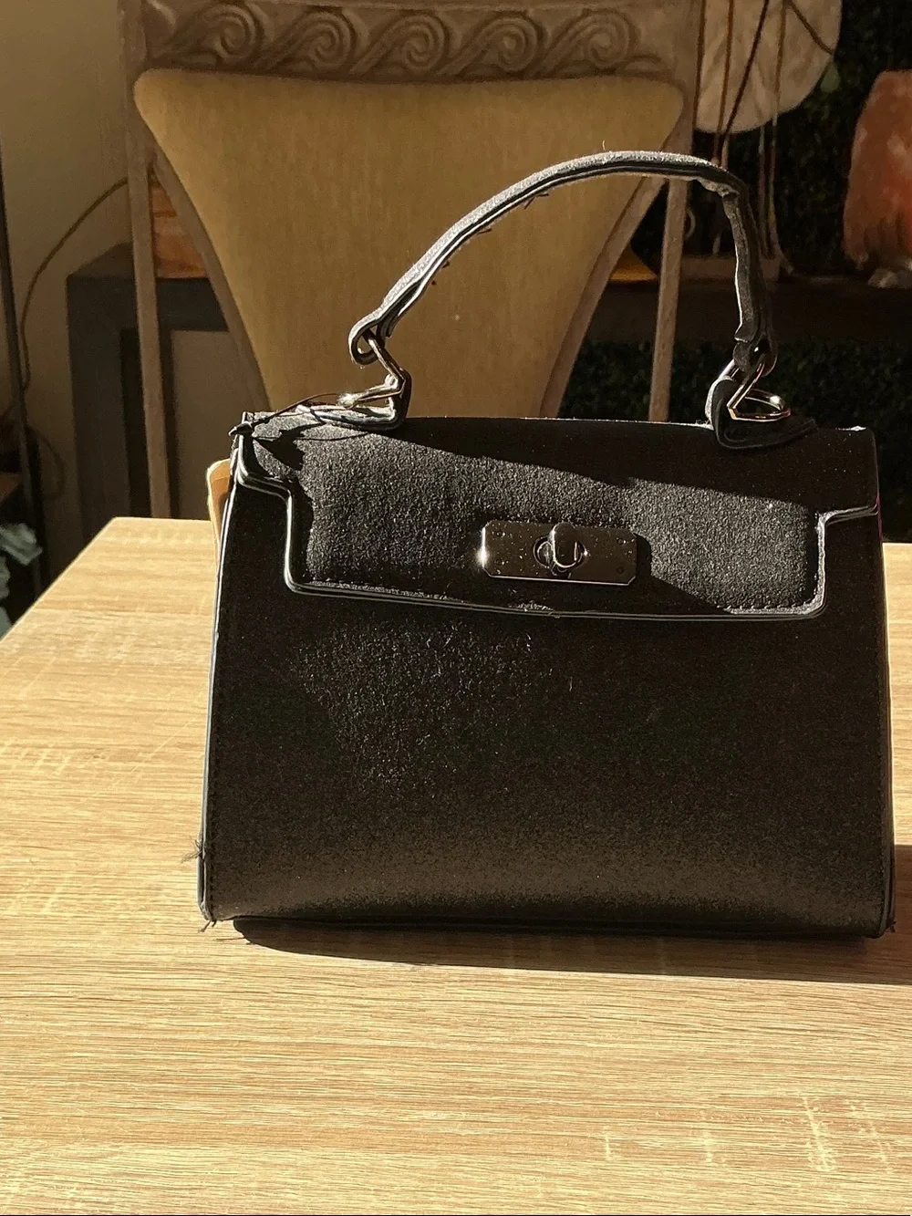 Black Top-Handle Women’s Handbag - Classic Structured Purse
